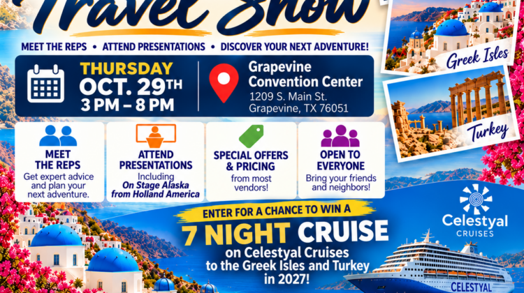 Grapevine Cruise & Travel Show – Oct. 29, 2026